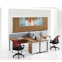 办公桌屏风隔断组合桌钢木结构办公家具订制黎语福品牌多人桌