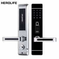 HEROLIFE（华睿）HR-8501华睿互联网指纹锁不锈钢门锁家用防盗门锁智能门锁电子门锁密码锁 安全门锁 室内